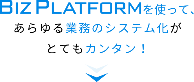 BIZ PLATFORMを使って、あらゆる業務をシステム化すると